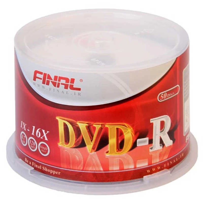 دی وی دی خام فینال مدل DVD-R بسته 50 عددی (پ)