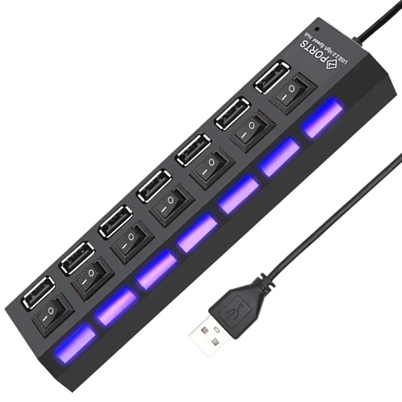 هاب 7 پورت USB 2.0 شارک مدل TURBO SPEED(پ)