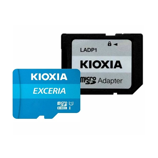 کارت حافظه‌ microSDHC کیوکسیا مدل EXCERIA کلاس 10 استاندارد UHS-I U1 سرعت 100MBps ظرفیت 32 گیگابایت به همراه آداپتور SD(پ)